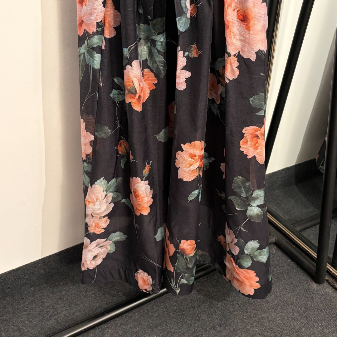 2026SS Floral Print, Tie-Waist, Strapless Cami Dress