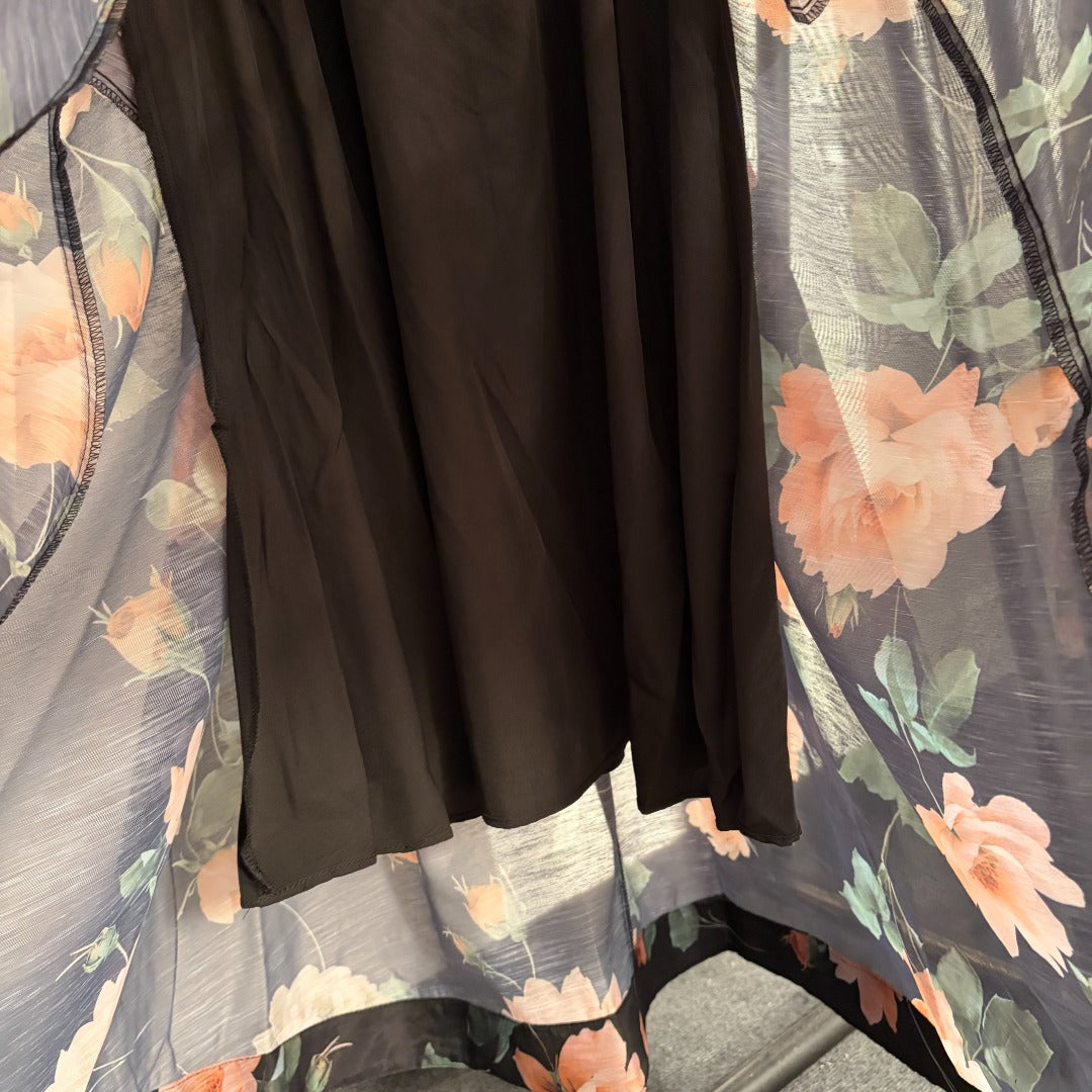 2026SS Floral Print, Tie-Waist, Strapless Cami Dress