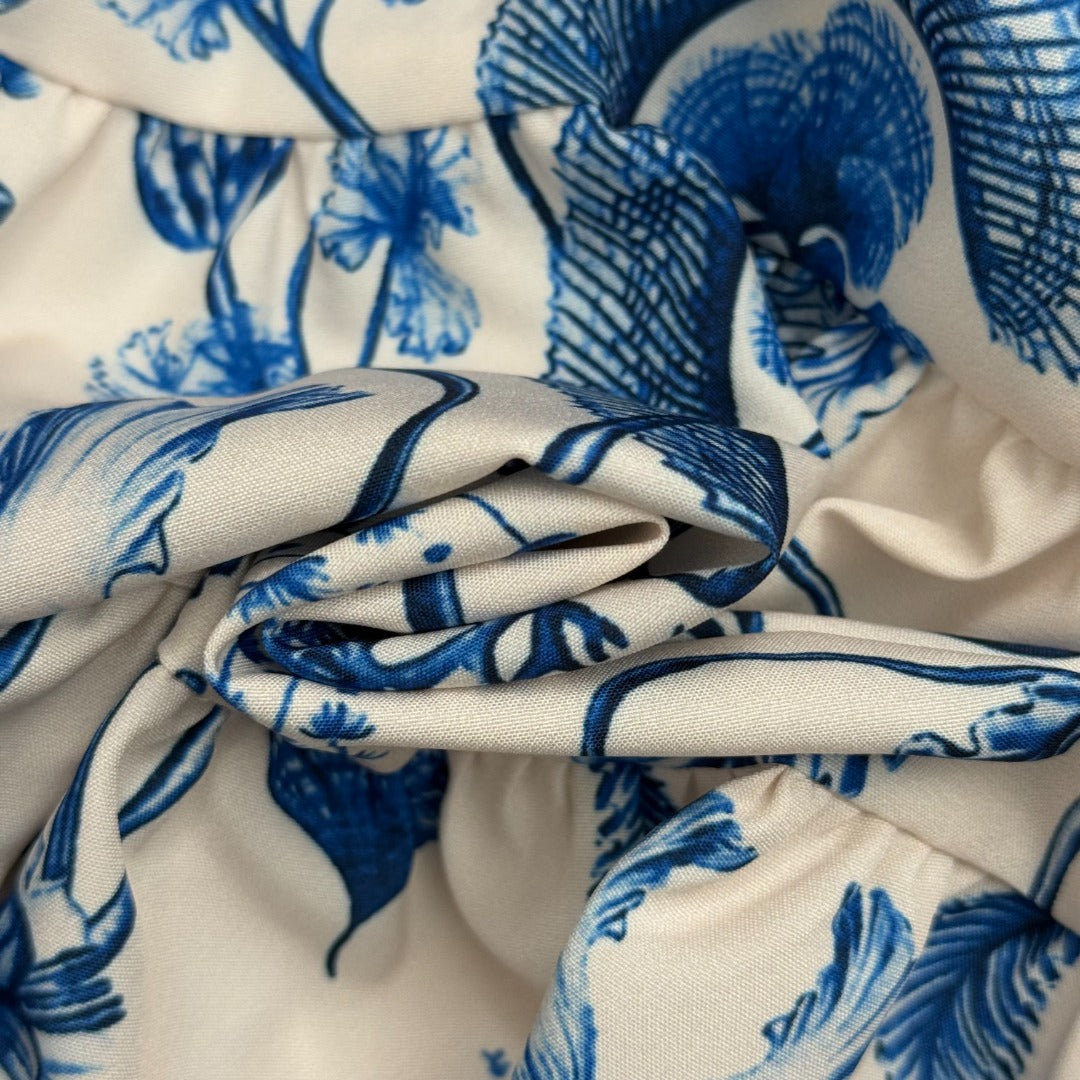 Vintage Floral-Print Hem Dress