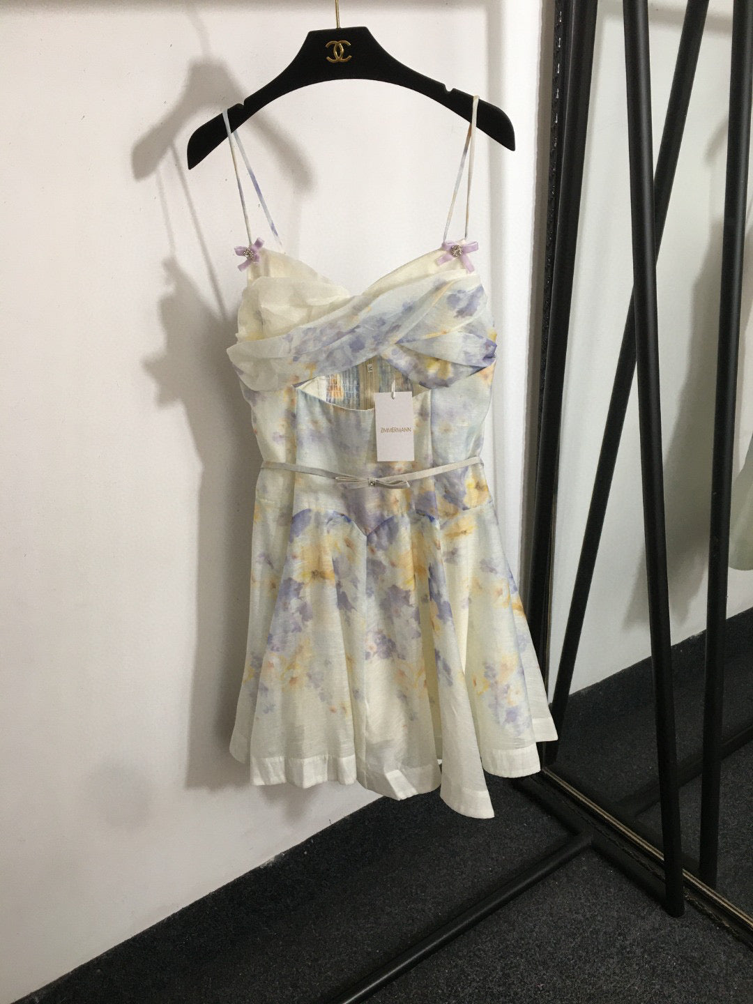 Floral-Print Lightweight Spaghetti-Strap Dress