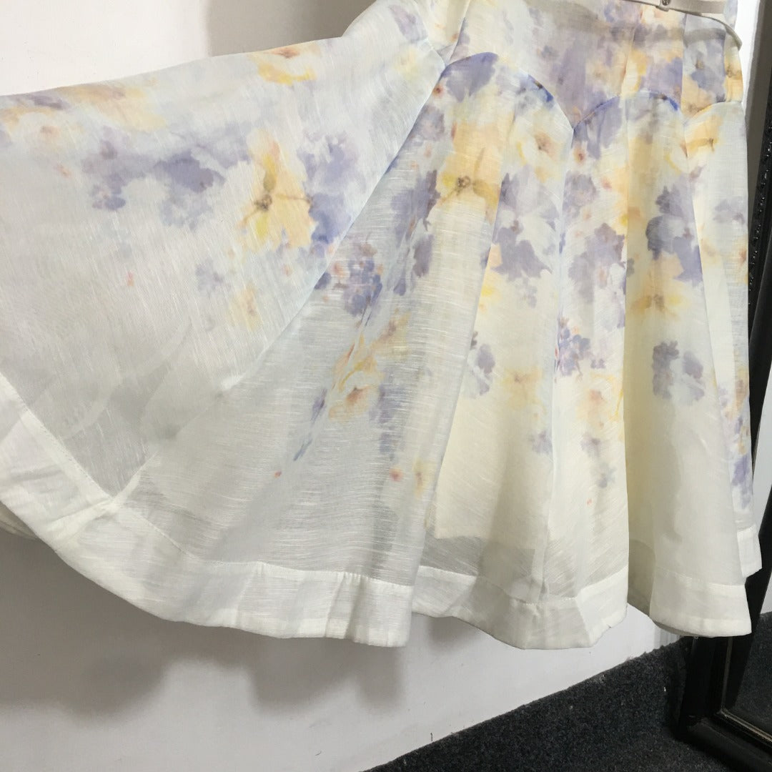 Floral-Print Lightweight Spaghetti-Strap Dress