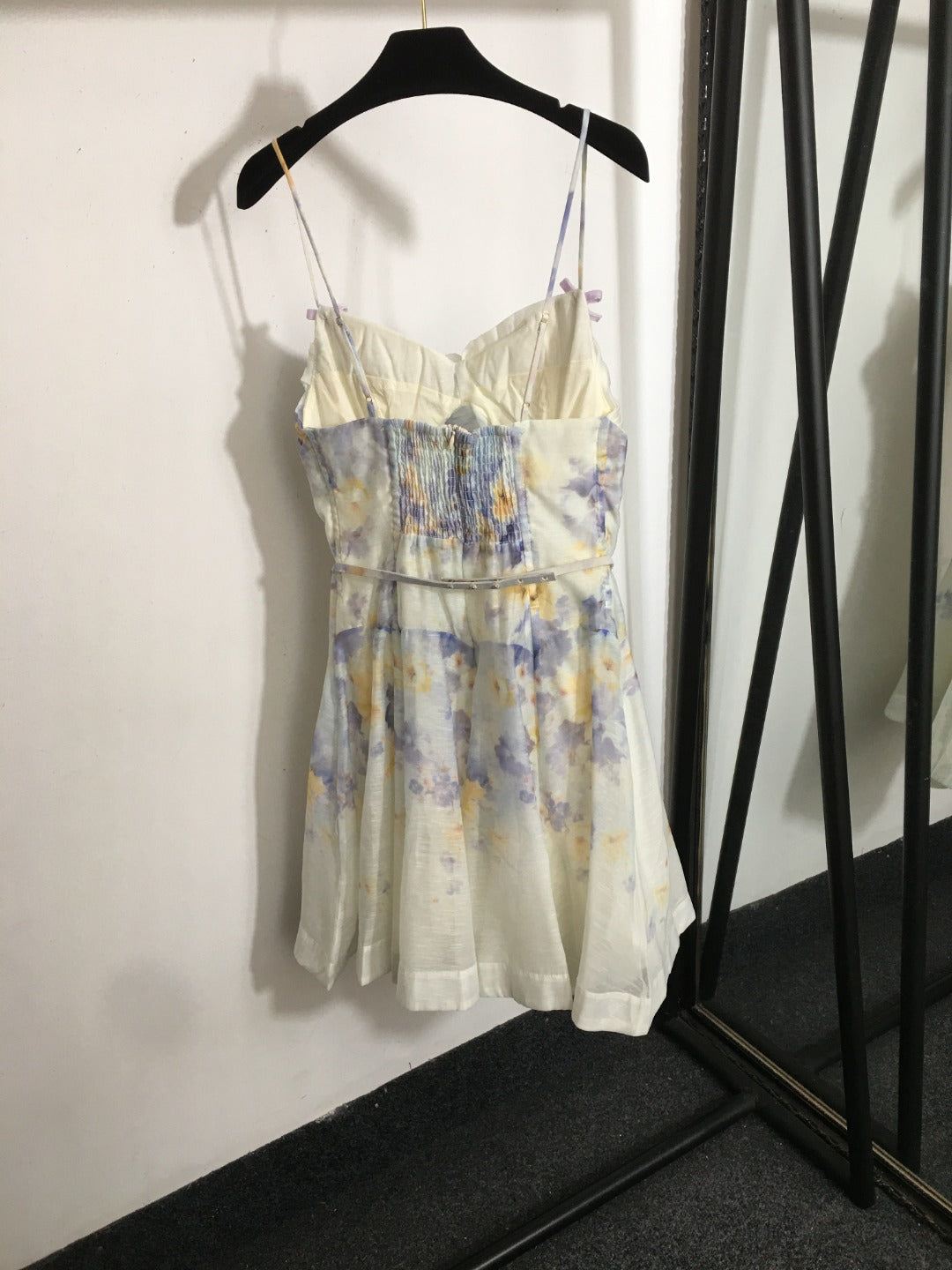 Floral-Print Lightweight Spaghetti-Strap Dress