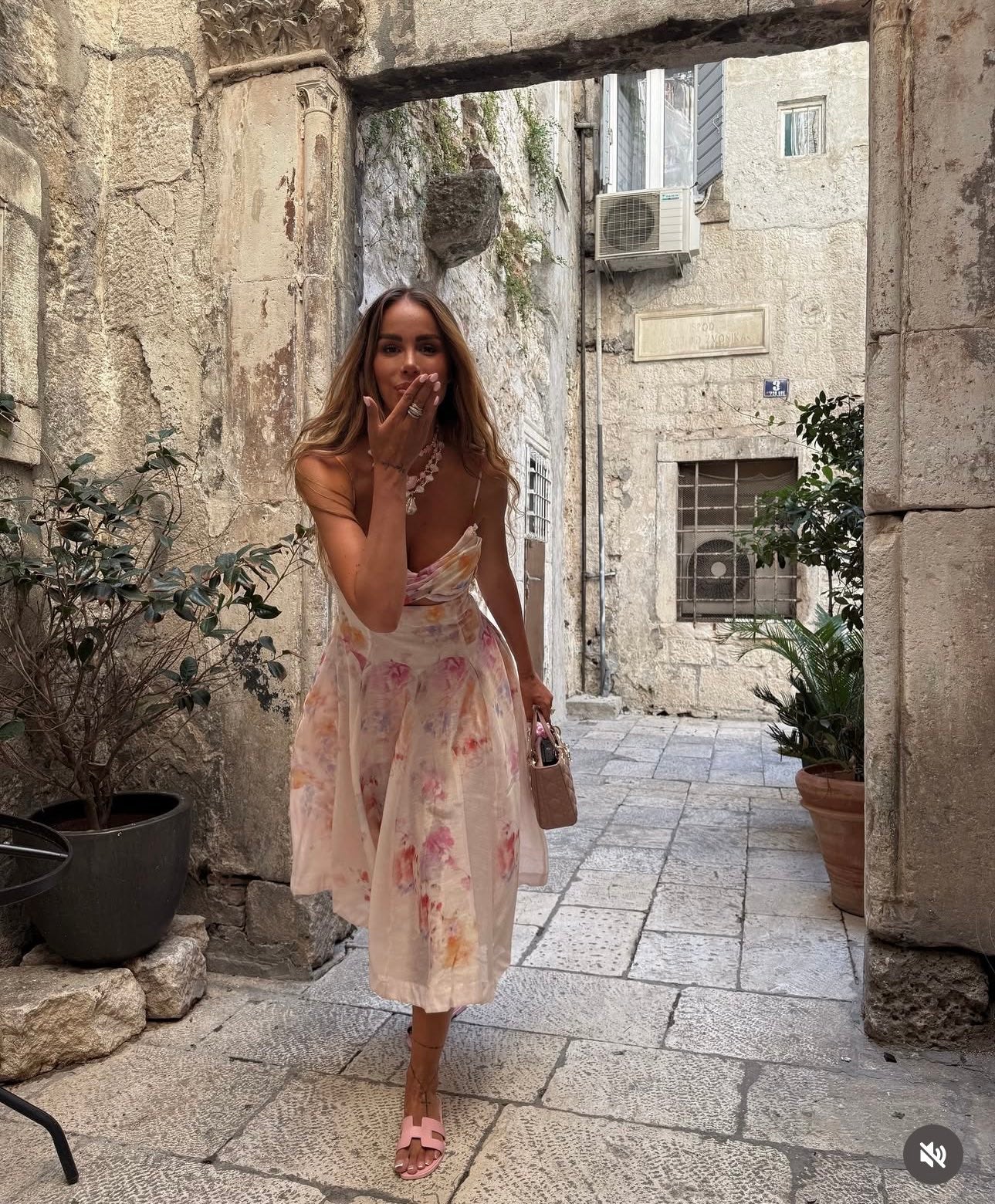 Floral Print Spaghetti Strap Dress