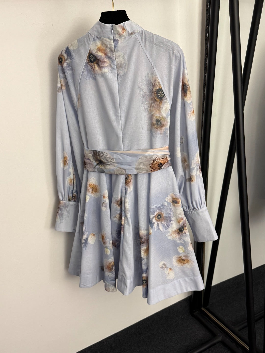 Pastoral Floral Print Tie-Waist Dress