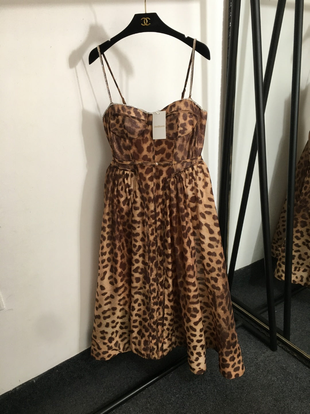 Heavily Embellished, Rhinestone-Trimmed Strapless Dress