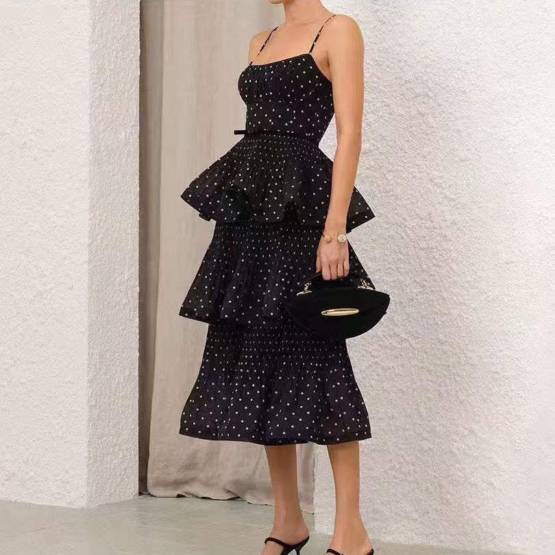 Waist-Cinching Dress with Rhinestone Bow Belt