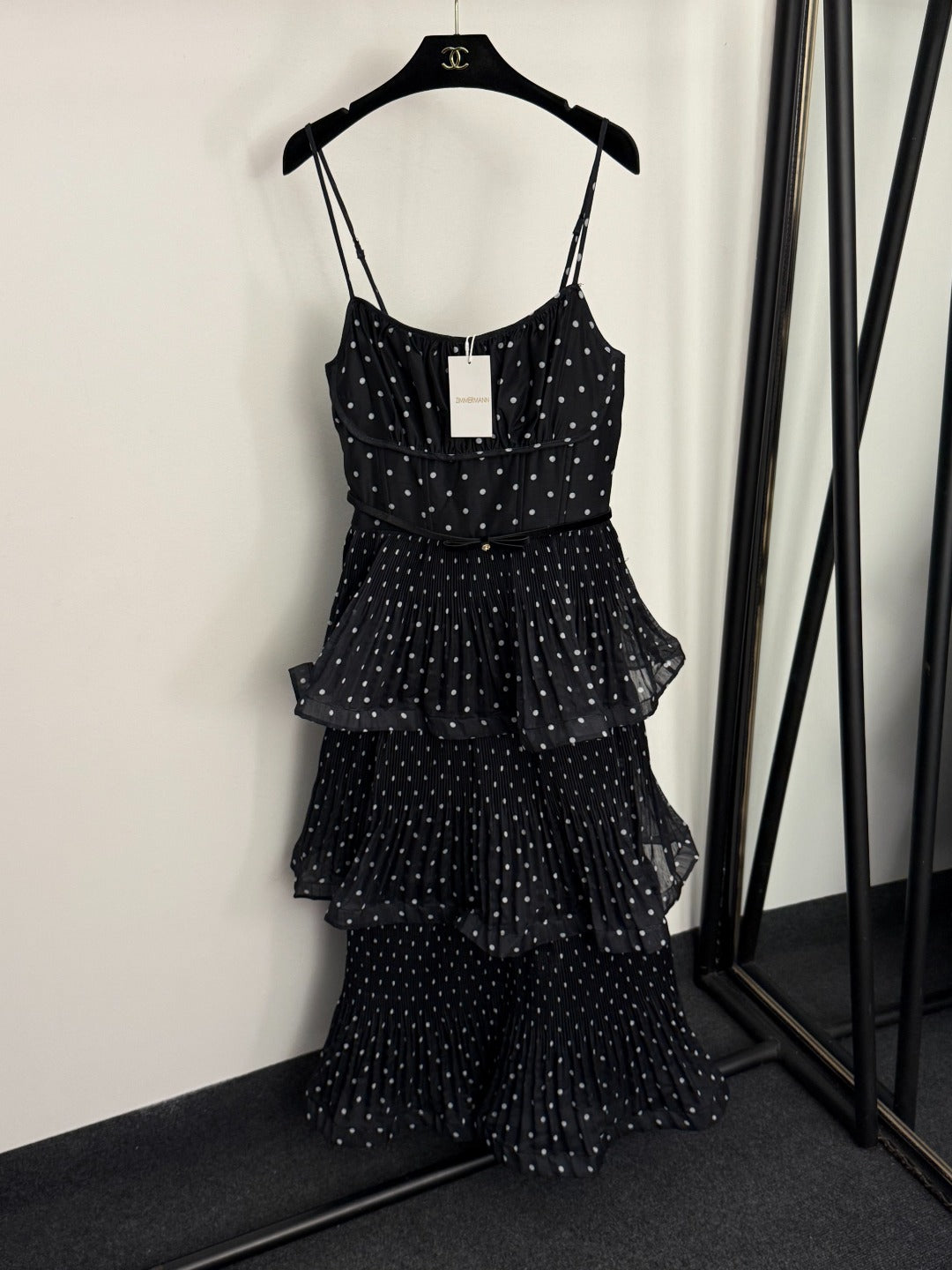 Waist-Cinching Dress with Rhinestone Bow Belt