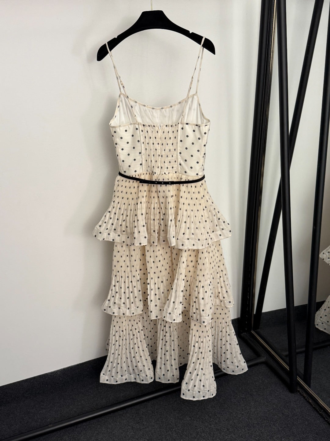 Waist-Cinching Dress with Rhinestone Bow Belt