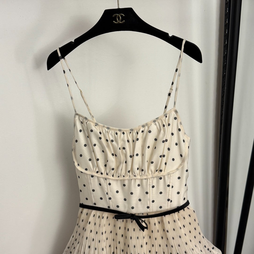 Waist-Cinching Dress with Rhinestone Bow Belt