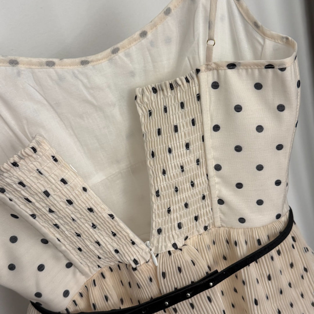 Waist-Cinching Dress with Rhinestone Bow Belt