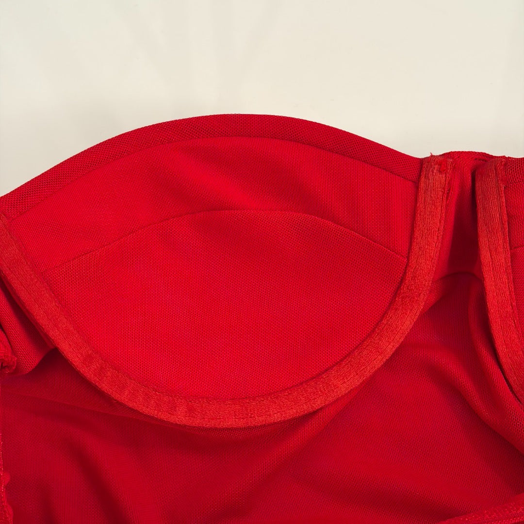 Flared-Sleeve Dress + Strapless Slip Dress
