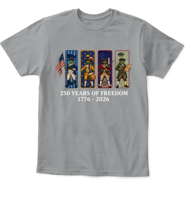Teenage Mutant NinjaTurtles 250 Years ofFreedom 1776-2026Patriotic Printed GraphicHoodie Sweatshirt T-Shirt