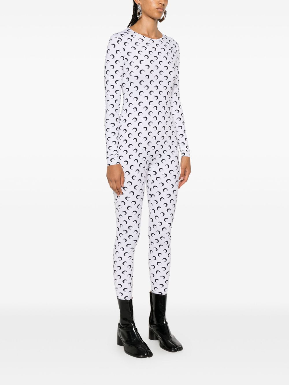 Moon Print Long Sleeve Bodysuit