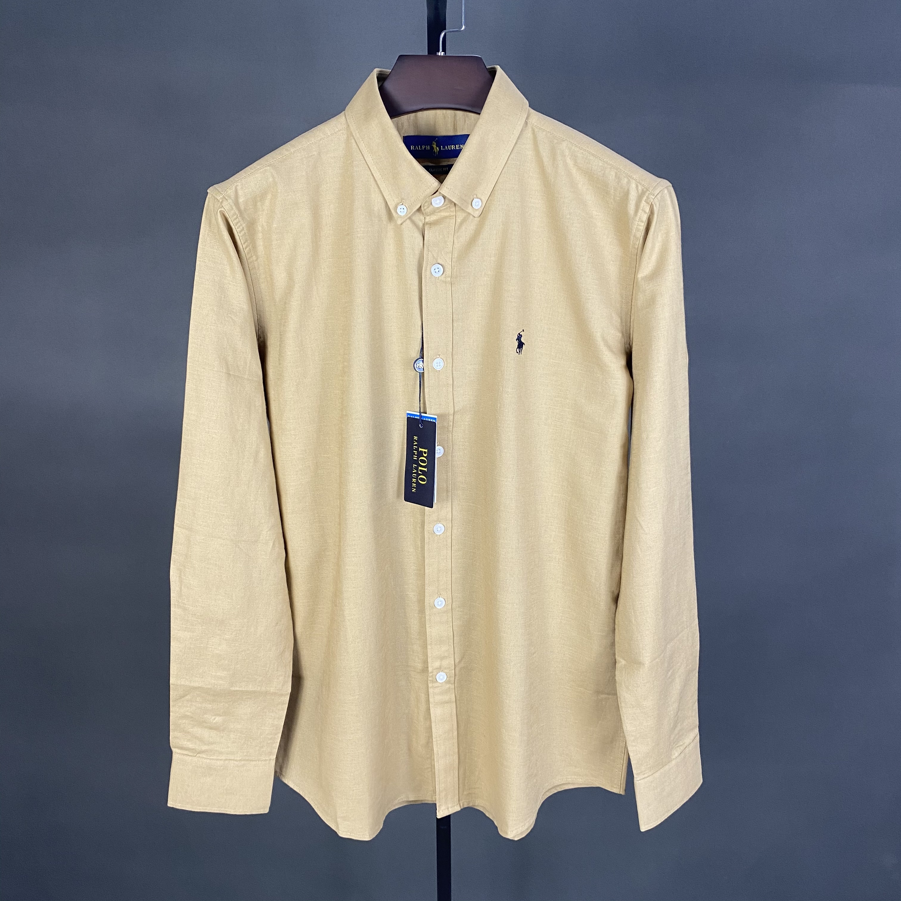 Ralph Lauren (Linen) Lapel Long Sleeve Shirt