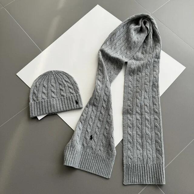 POLO scarf hat knitted set