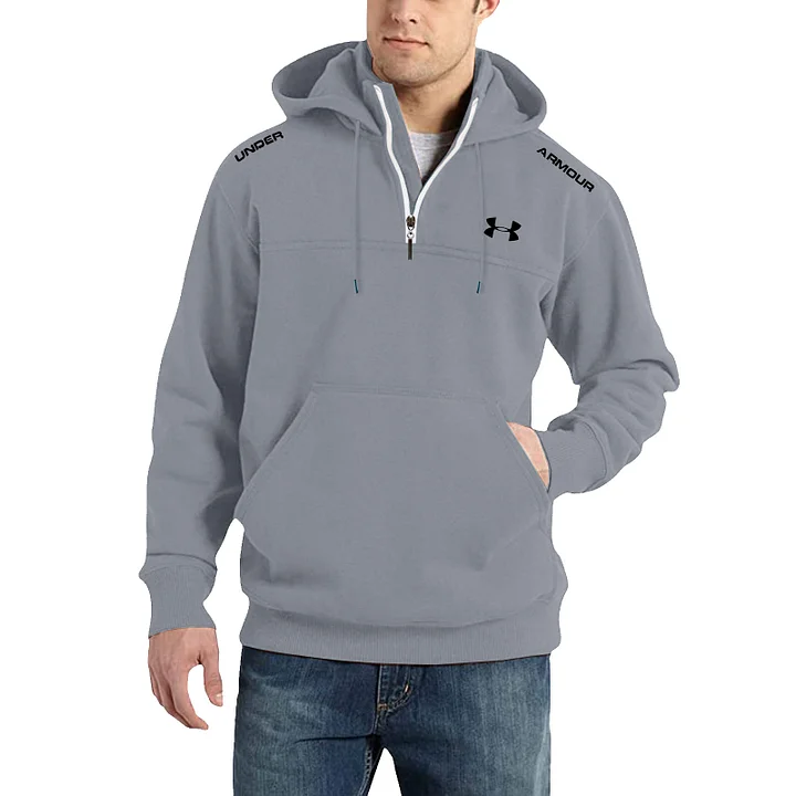 Men's Outdoor Half Zipper Pocket Hoodie