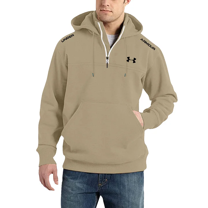 Men's Outdoor Half Zipper Pocket Hoodie