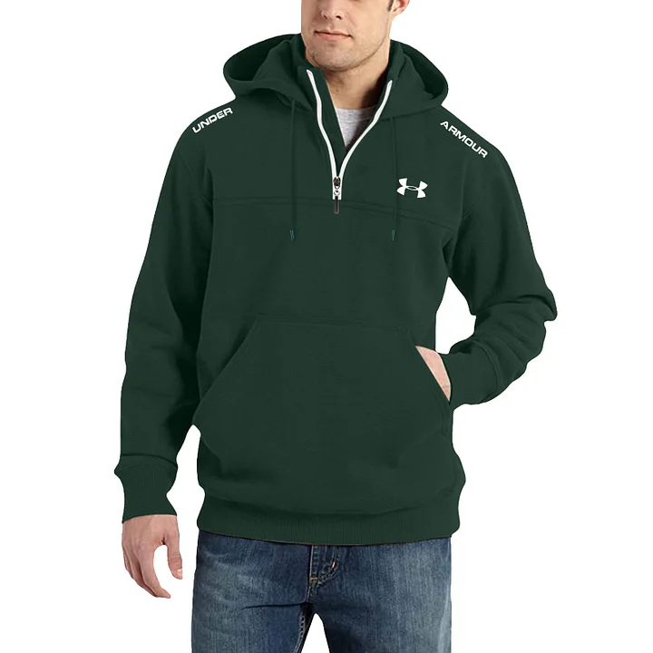 Men's Outdoor Half Zipper Pocket Hoodie