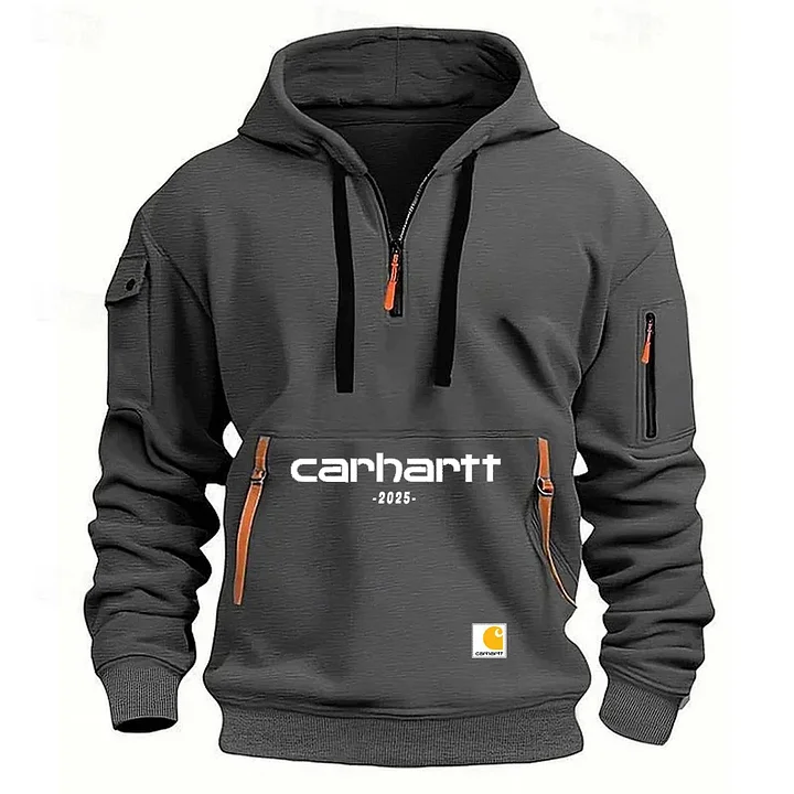 2025 Men's Zipper And Multi Pocket Casual Sport Sweatshirt