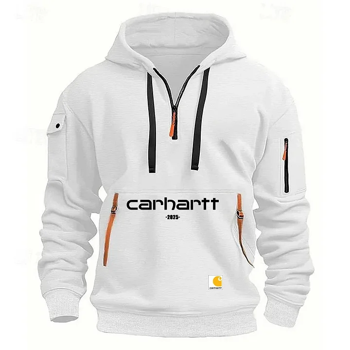 2025 Men's Zipper And Multi Pocket Casual Sport Sweatshirt