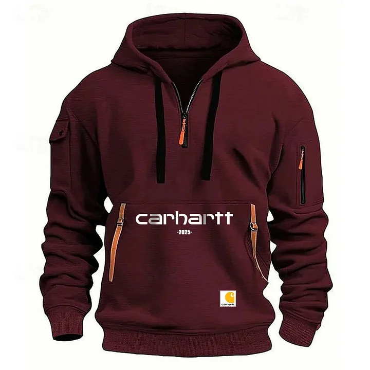 2025 Men's Zipper And Multi Pocket Casual Sport Sweatshirt