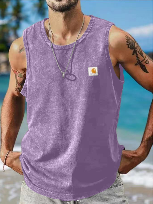 Men's Vintage Distressed Casual Sleeveless Vest Tank Top
