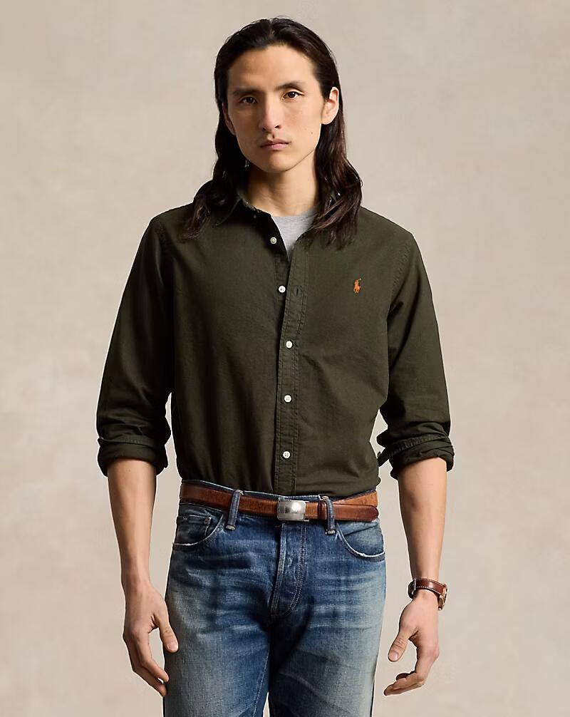 Ralph Laur* (cotton) lapel long-sleeved shirt