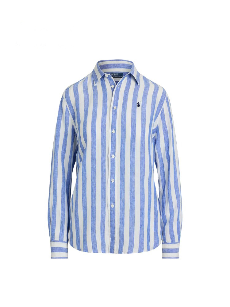 POLO long sleeve embroidered striped shirt