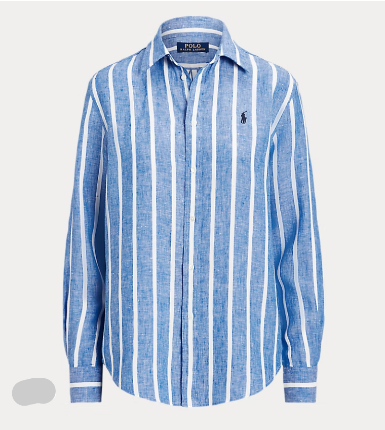 POLO long sleeve embroidered striped shirt