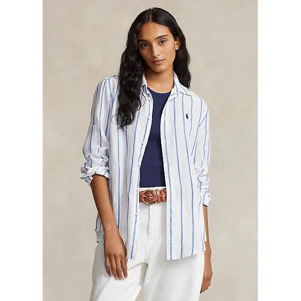 POLO long sleeve embroidered striped shirt