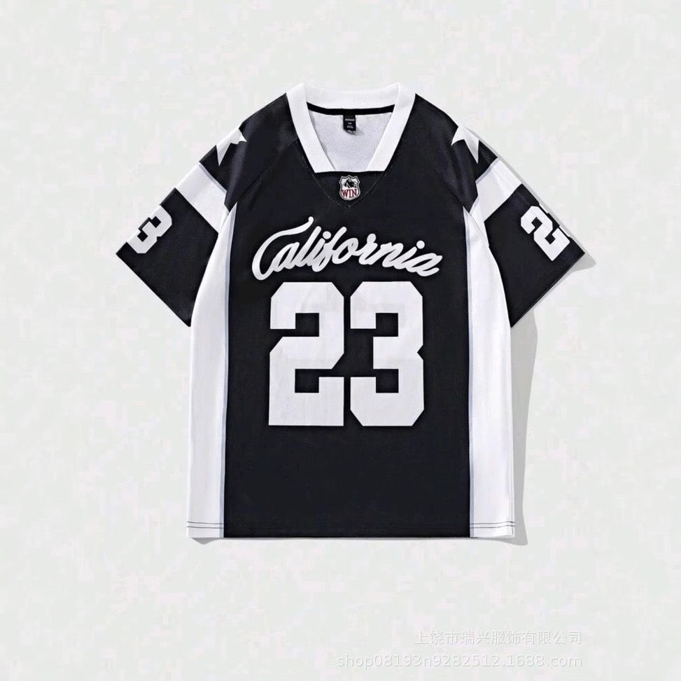 Casual V-Neck Short-Sleeve Jersey