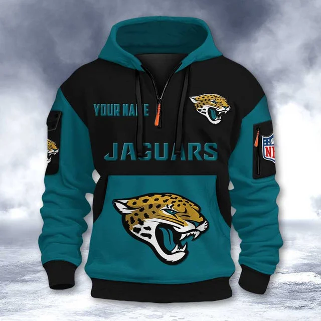 Jacksonville Jaguars DMHT2732 3D Half-zip Hoodie
