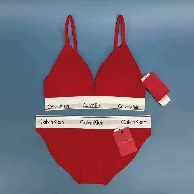 Unlined triangle bra (with panties included)