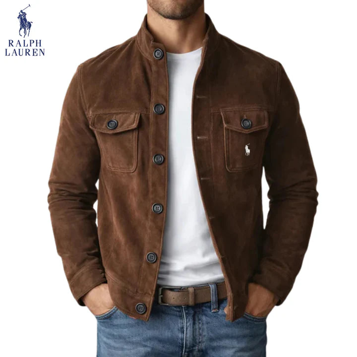 Suede-Style Utility Button Jacket | Clearance Sale