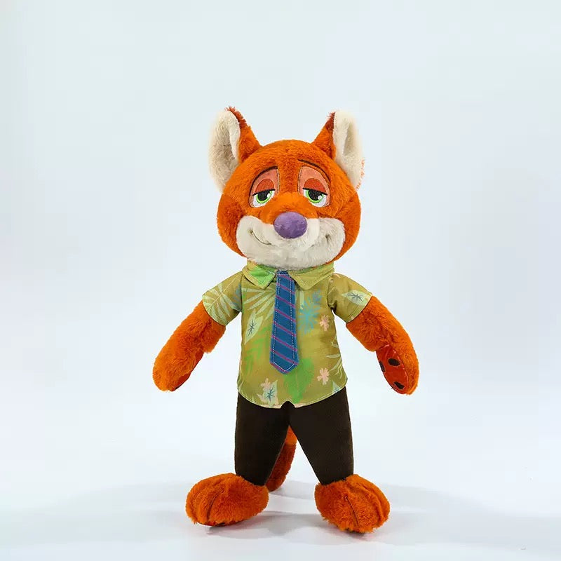 Fox and rabbit plush toys