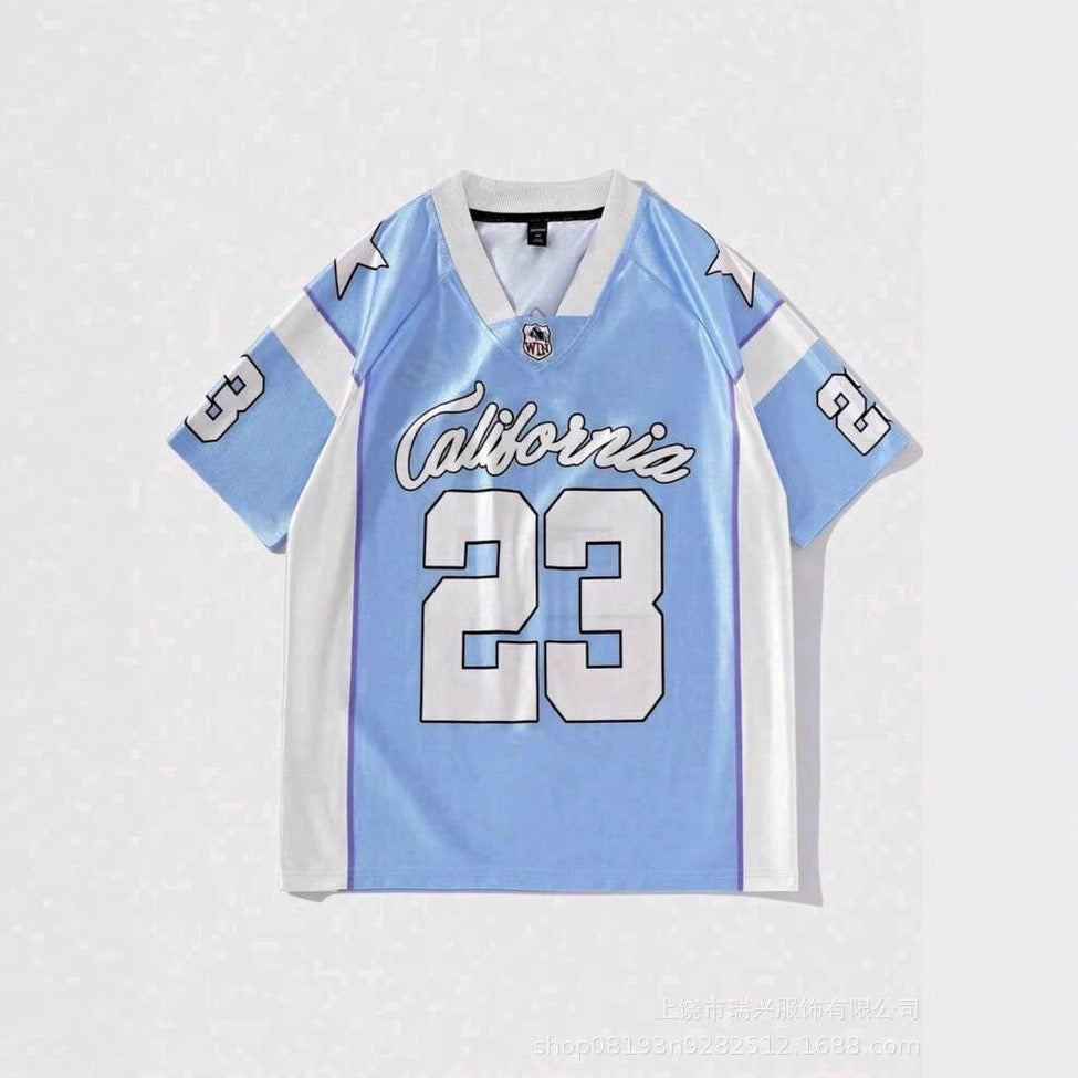 Casual V-Neck Short-Sleeve Jersey