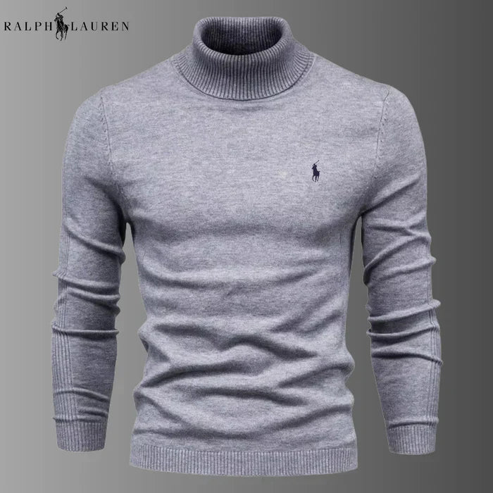 Men's turtleneck wool knit sweater