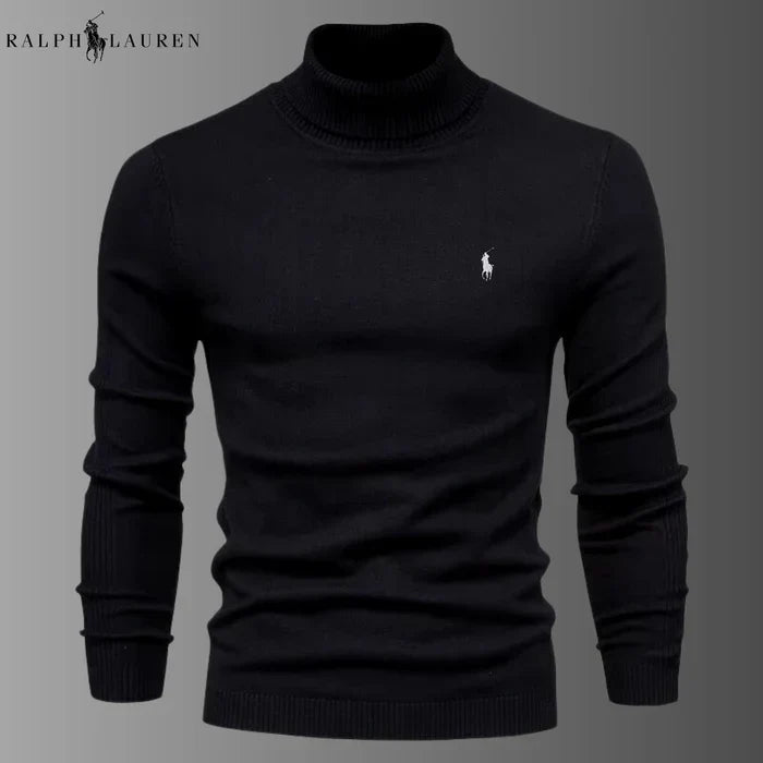 Men's turtleneck wool knit sweater