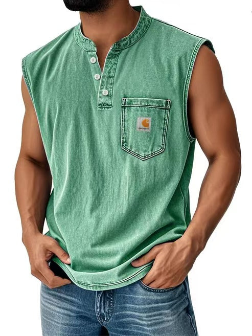 Men's Washed Casual Fashion Vest