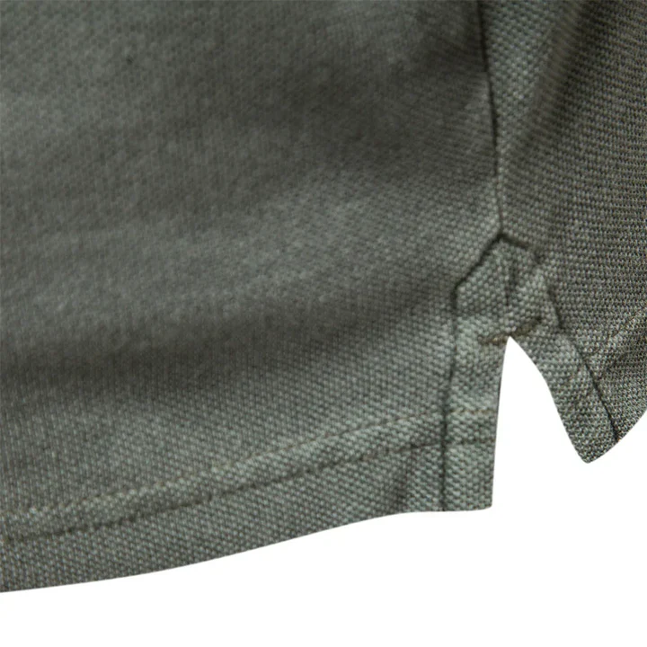 Men's Piqué Cotton Polo with Shirt Collar