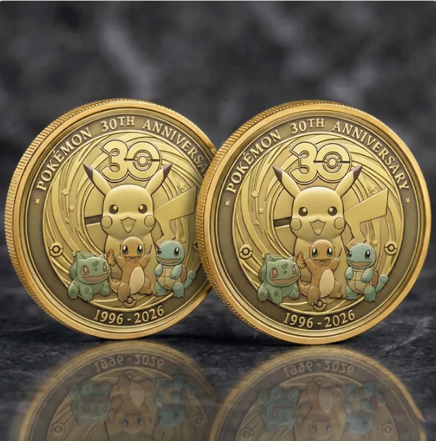 Pokemon 30thAnniversary PrintedCommemorative Coin