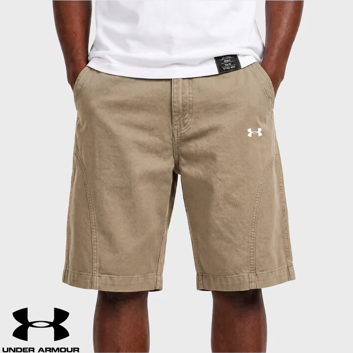 UA Short Homme Coton Délavé Effet Vintage