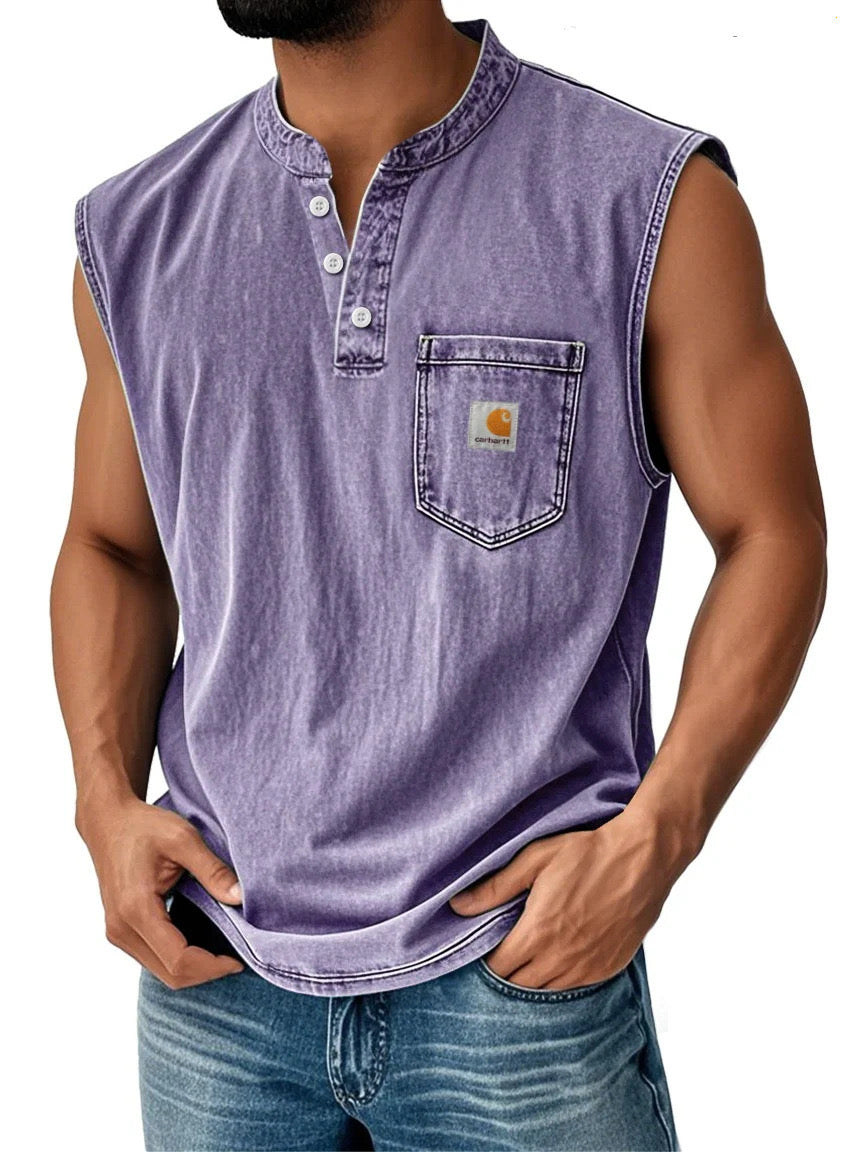 Men's Washed Casual Fashion Vest