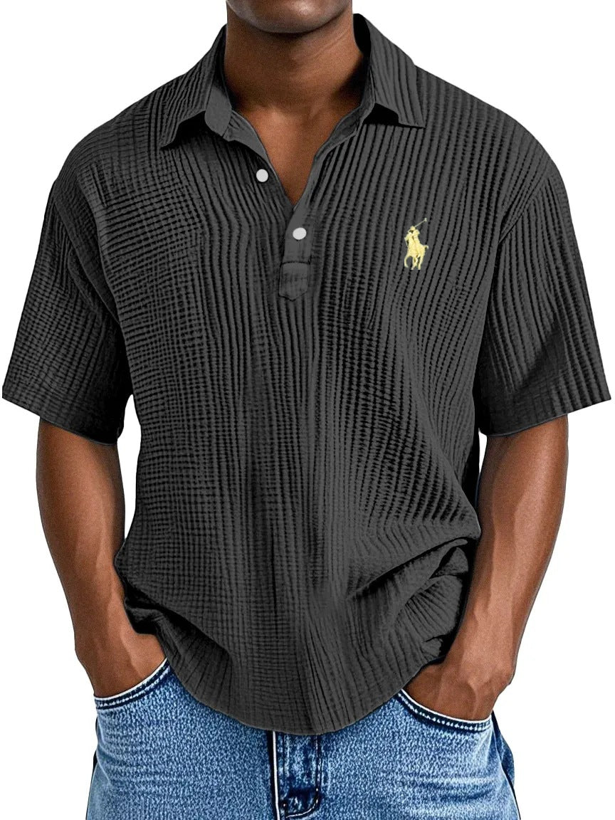 Premium Textured Polo Shirt – Elevate Your Everyday Style
