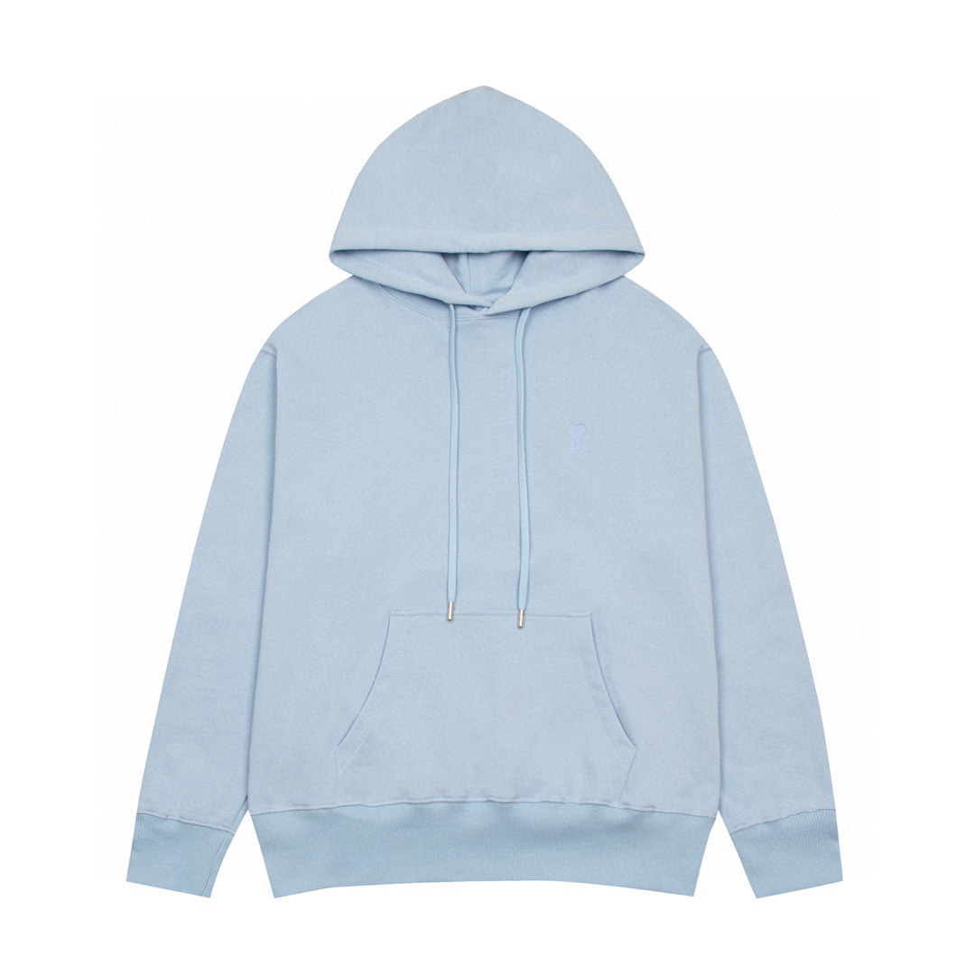 AMI 26SS Heart-Embroidered Hoodie