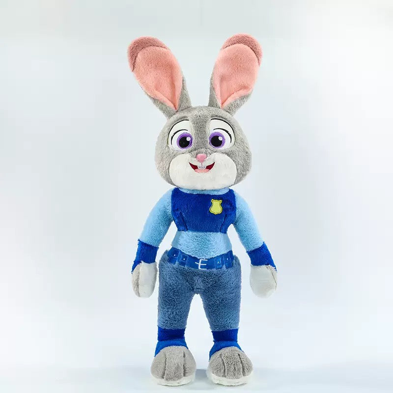 Fox and rabbit plush toys