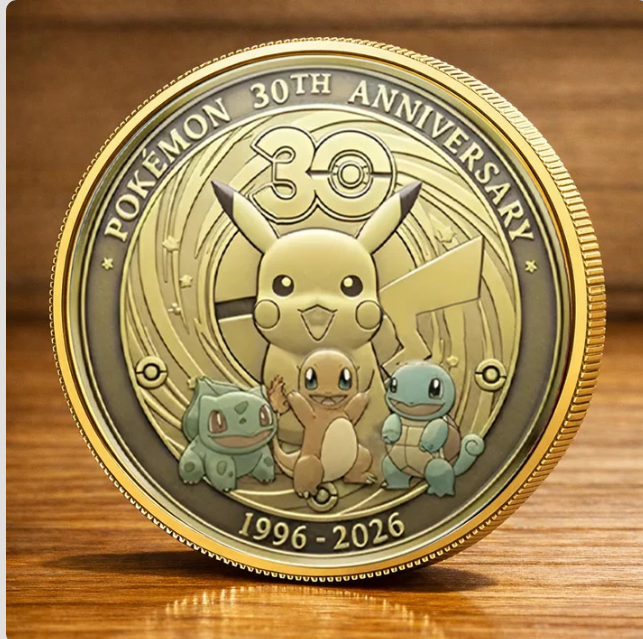 Pokemon 30thAnniversary PrintedCommemorative Coin