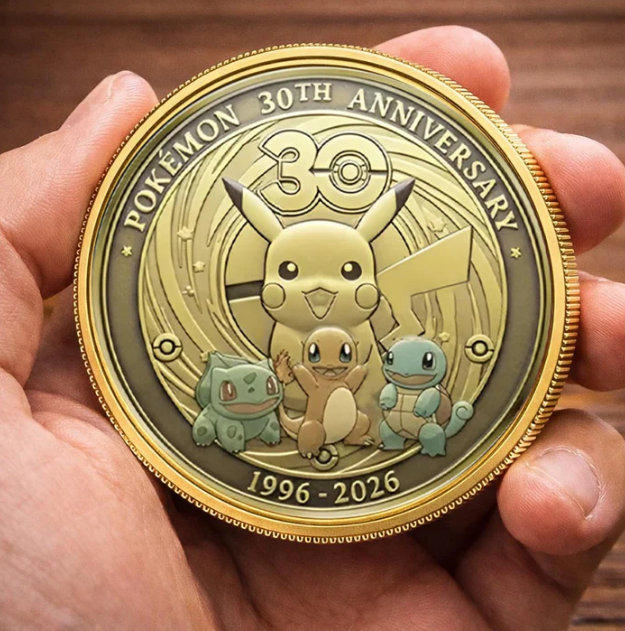 Pokemon 30thAnniversary PrintedCommemorative Coin