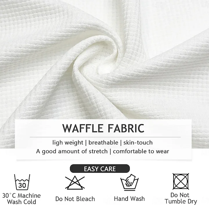 2026 Men's Casual Button Raglan Sleeve Waffle Henley Collar Short-Sleeve T-Shirt