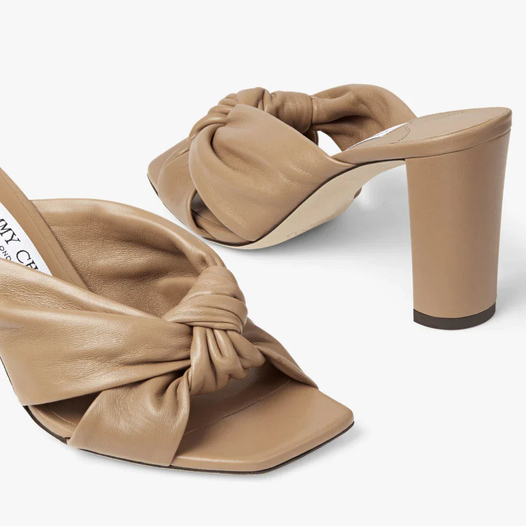 JC** 1: 1 VIP  Biscuit Nappa Leather Mules